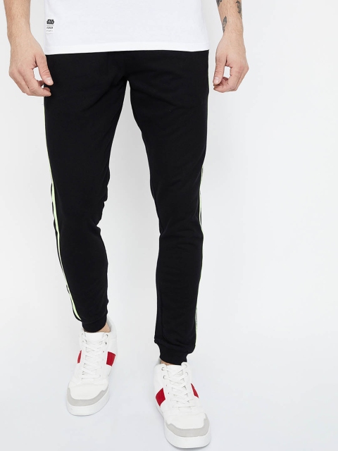 

Smiley World Men Black & White Solid Slim-Fit Joggers