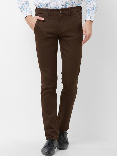 

Killer Men Coffee Brown Slim Fit Checked Regular Trousers