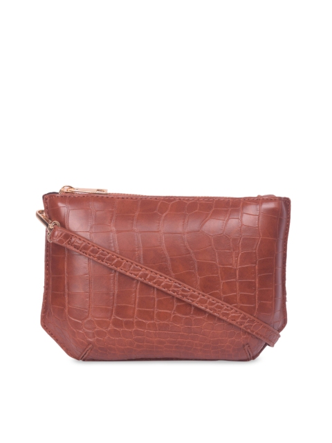 

Bagkok Tan Brown Textured Sling Bag