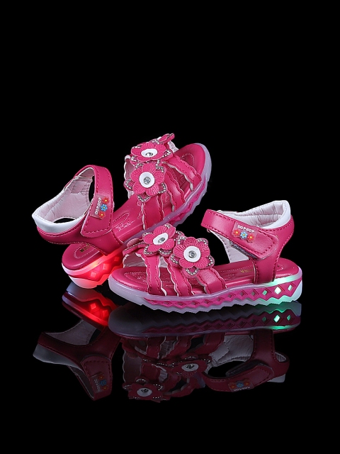 

Walktrendy Girls Pink Embellished Gladiators