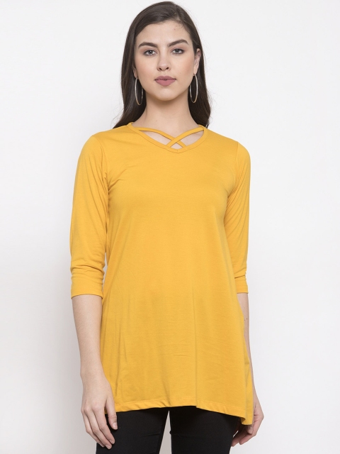 

Kalt Mustard Yellow Solid Tunic