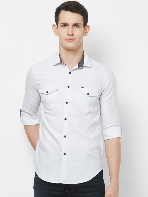 

Killer Men White Regular Fit Solid Casual Shirt