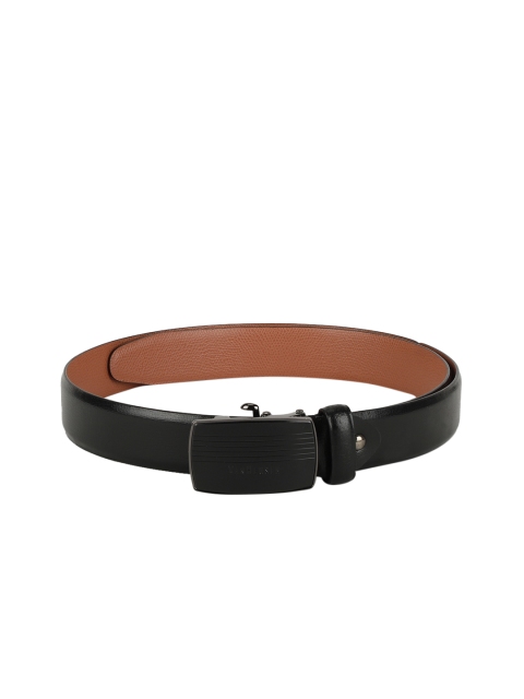 Van Heusen Men Black Textured Belt
