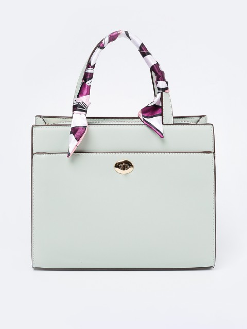 

Ginger by Lifestyle Green Solid Handheld Bag