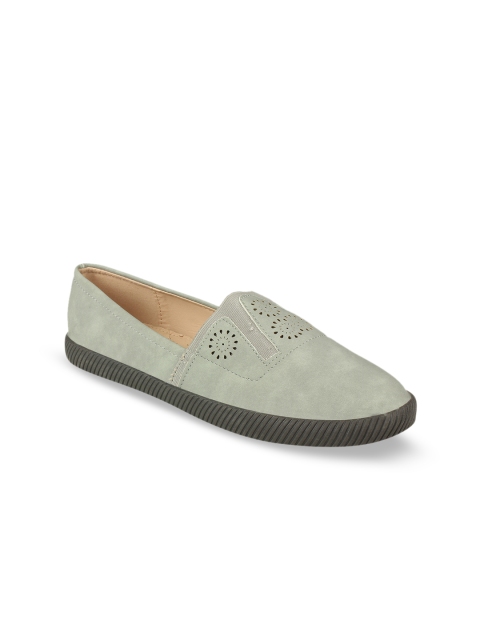 

Flat n Heels Women Green Slip-On Sneakers