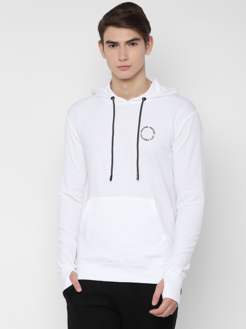 

SKULT by Shahid Kapoor Men White Printed Hooded Sweatshirt