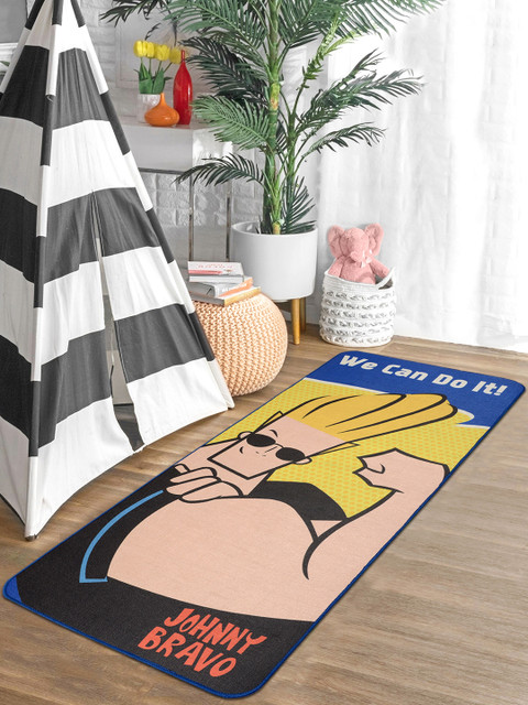 

Saral Home Yellow & Blue Johnny Bravo Printed Anti-Skid Yoga Mat