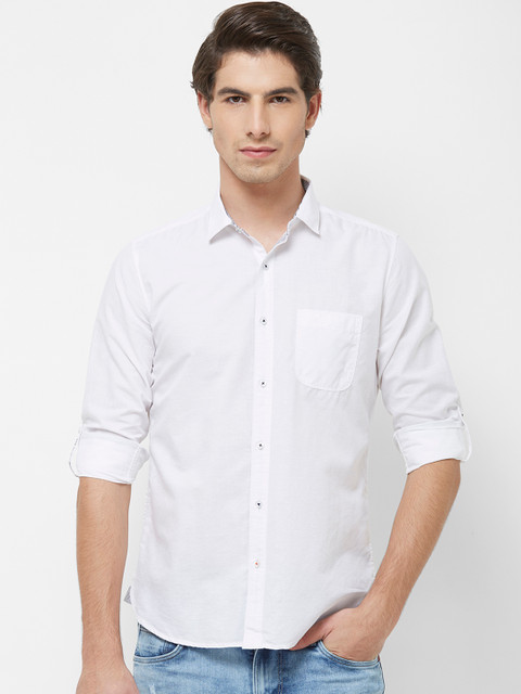 

Killer Men White Regular Fit Solid Casual Shirt
