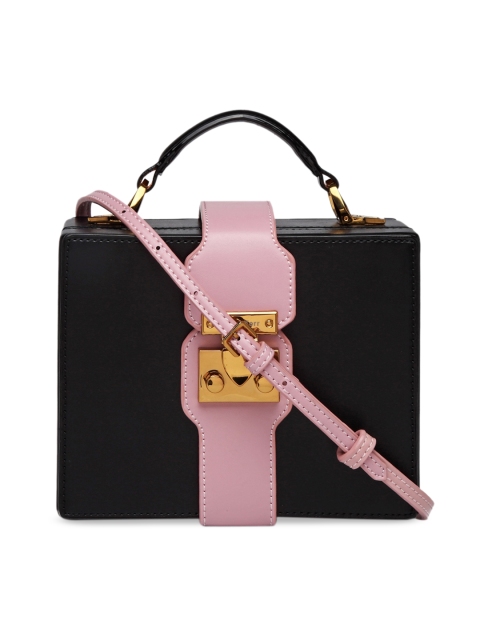 

Diana Korr Black & Pink Colourblocked Satchel