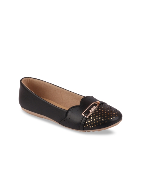 

FAUSTO Women Black Solid Ballerinas