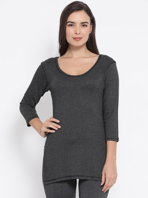 

Macrowoman W-Series Women Black Striped Thermal Top