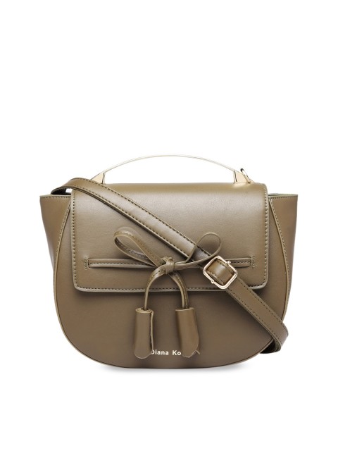 

Diana Korr Olive Green Solid Handheld Bag
