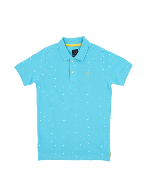 

Allen Solly Junior Boys Blue Printed Polo Collar T-shirt