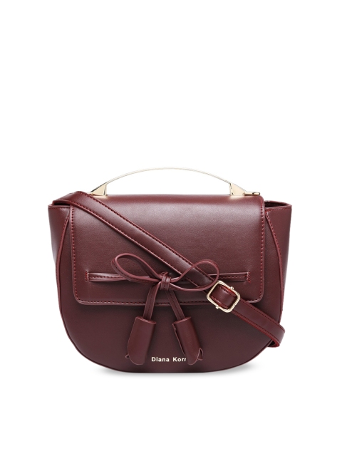 

Diana Korr Maroon Solid Handheld Bag