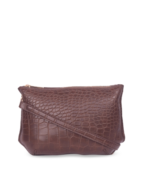 

Bagkok Brown Textured Sling Bag
