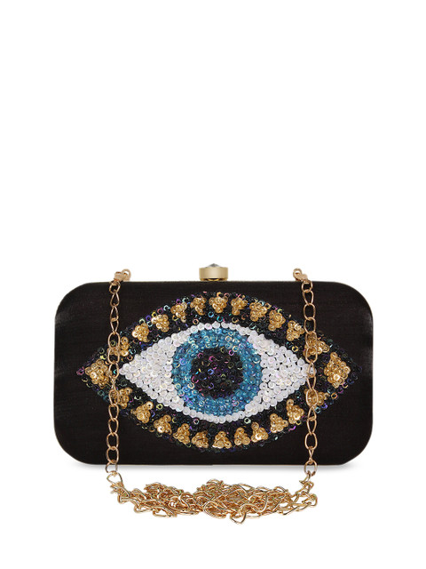 

Anekaant Black & Brown Embellished Clutch