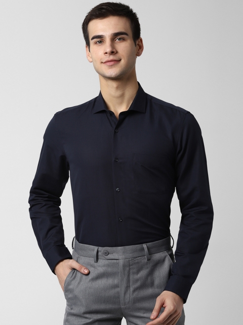 

Peter England Men Navy Blue Regular Fit Solid Formal Shirt