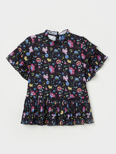 

Fame Forever by Lifestyle Girls Black & Red Printed A-Line Top