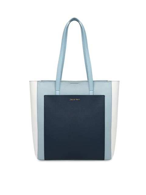 

Diana Korr Blue Colourblocked Shoulder Bag