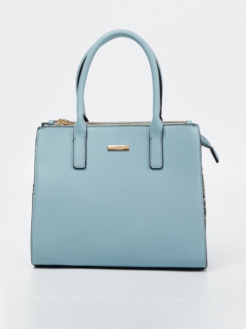 

CODE by Lifestyle Turquoise Blue Snake Skin Textured Handheld Bag