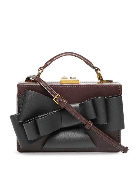 

Diana Korr Coffee Brown Solid Sling Bag