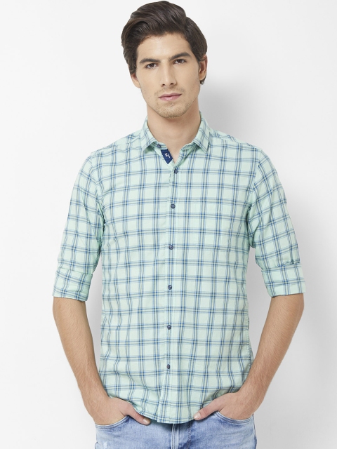 

Killer Men Green Regular Fit Checked Casual Shirt