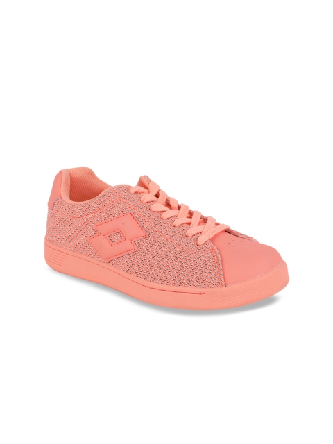 

Lotto Women Orange Woven Design Sneakers