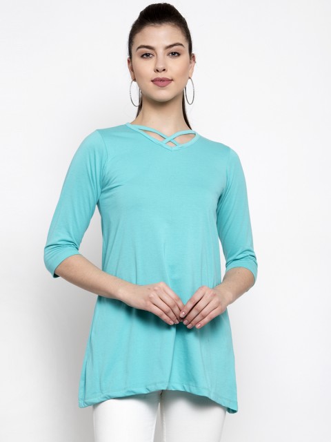

Kalt Turquoise Blue Solid Tunic