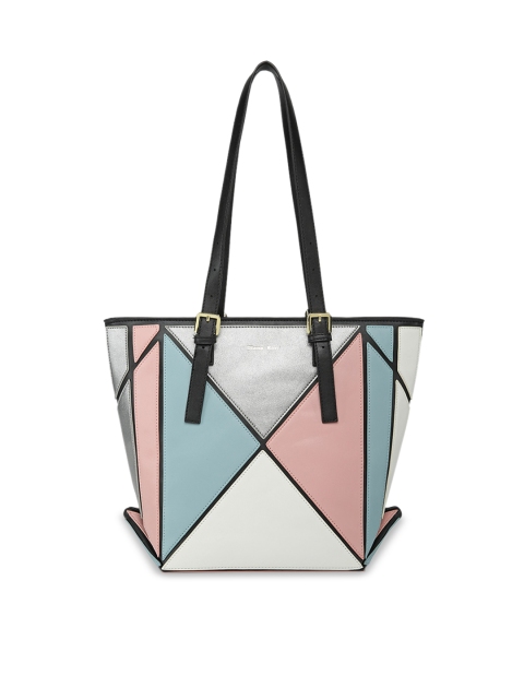 

Diana Korr Pink & Blue Colourblocked Shoulder Bag