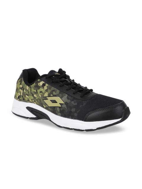 

Lotto Men Black Mesh Black Running Shoes