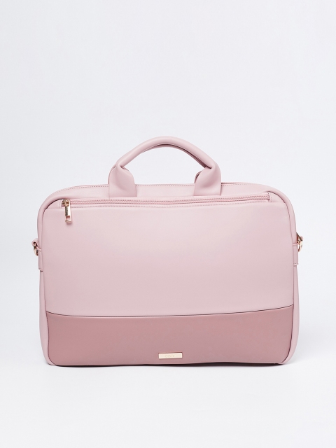 

CODE by Lifestyle Women Pink Colourblocked Laptop Bag
