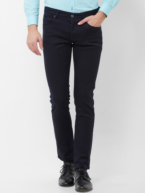 

Killer Men Navy Blue Slim Fit Solid Regular Trousers