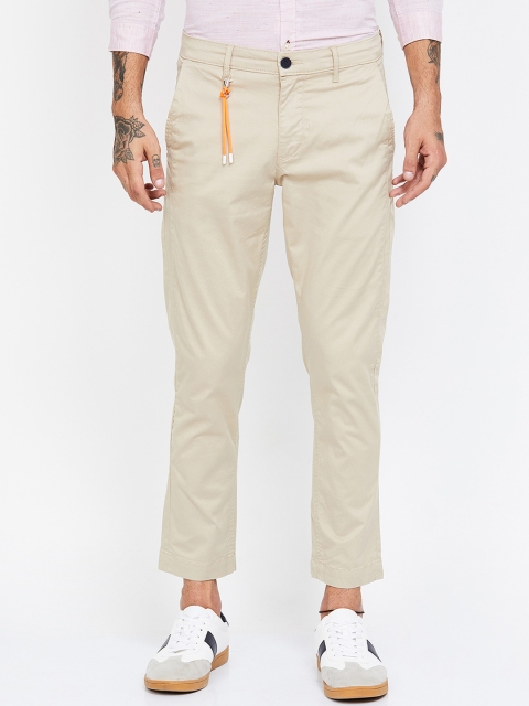 

Bossini Men Beige Regular Fit Solid Regular Trousers