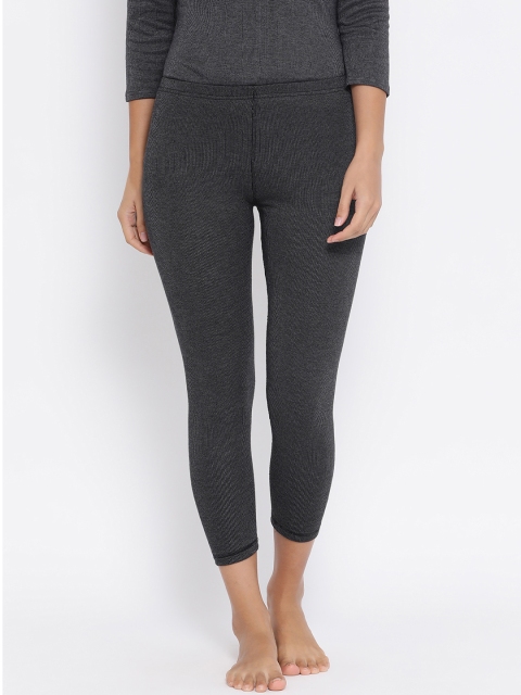 

Macrowoman W-Series Women Black Striped Thermal Bottoms