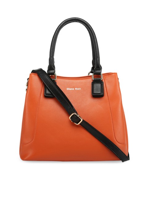 

Diana Korr Orange Solid Handheld Bag