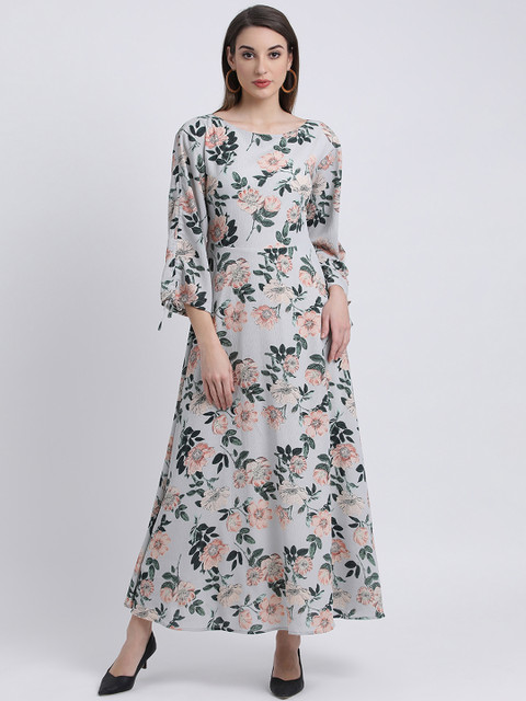 

Zink London Women Grey Printed Maxi Dress