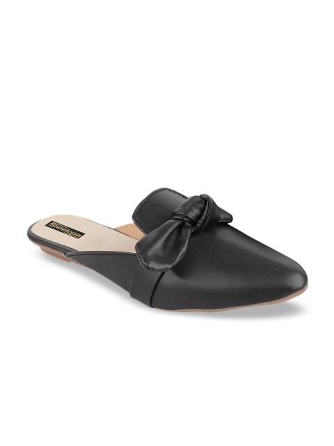 

Shoetopia Women Black Solid Mules