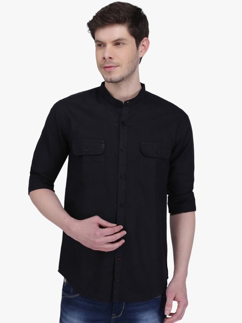 

Southbay Men Black Smart Slim Fit Solid Casual Shirt
