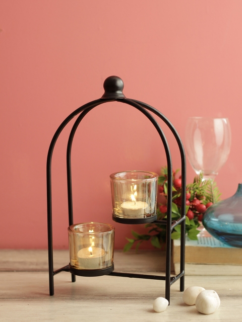 

House Of Accessories Black Tea-Light Candle Holder