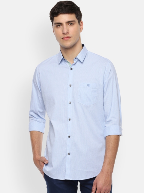 

Van Heusen Sport Men Blue & White Slim Fit Checked Casual Shirt