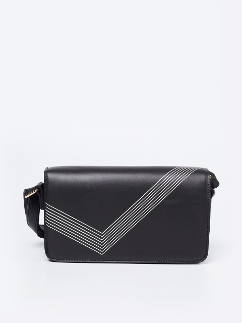 

CODE by Lifestyle Black Striped Sling Bag