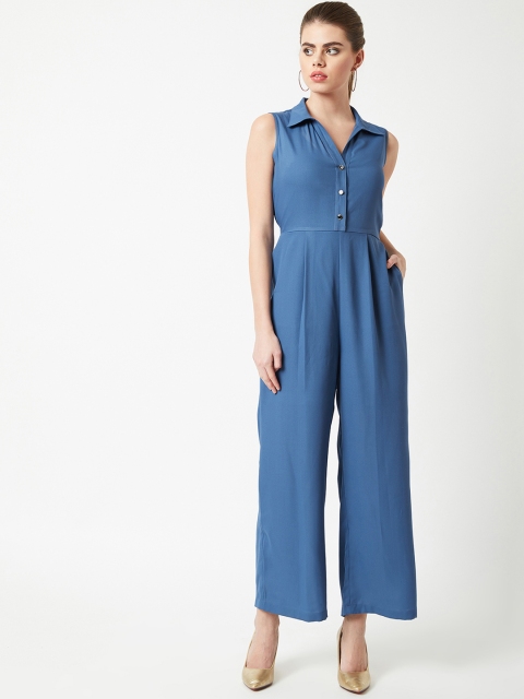 

Miss Chase Women Blue Solid Basic Jumpsuit
