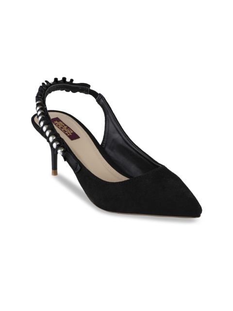 

SHUZ TOUCH Women Black Embellished Pumps
