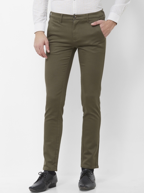 

Killer Men Olive Green Slim Fit Checked Regular Trousers