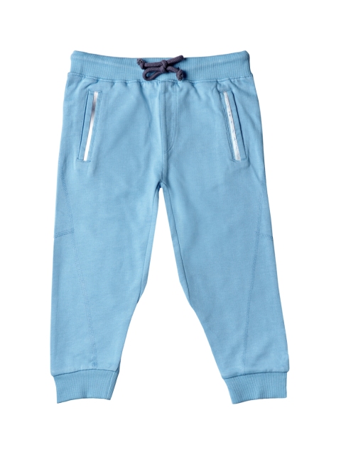 

Kid Studio Boys Blue Solid French Terry Straight-Fit Joggers