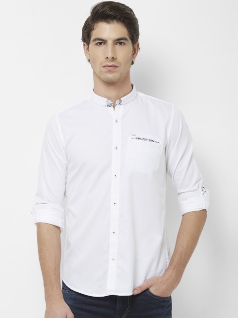

Killer Men White Regular Fit Solid Casual Shirt