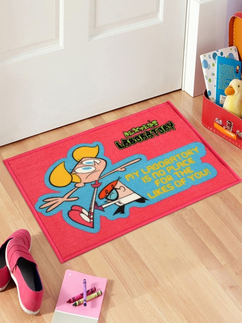 

Saral Home Kids Pink & Blue Dexter Laboratory Printed Anti-Skid Doormat