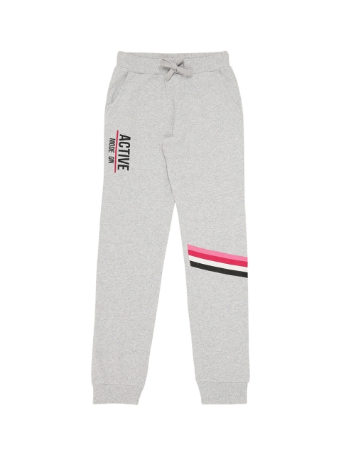 

Pantaloons Junior Girls Grey Solid Slim-Fit Joggers