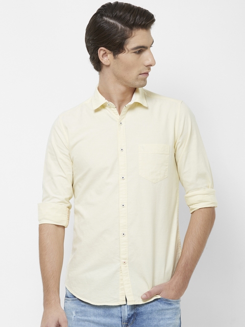 

Killer Men Yellow Regular Fit Solid Casual Shirt