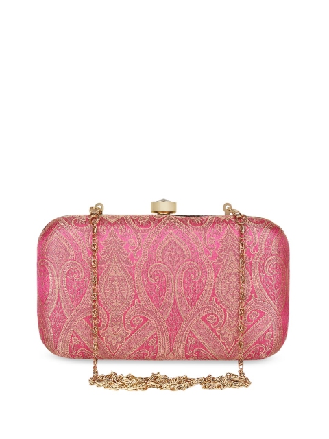 

Anekaant Pink Printed Clutch